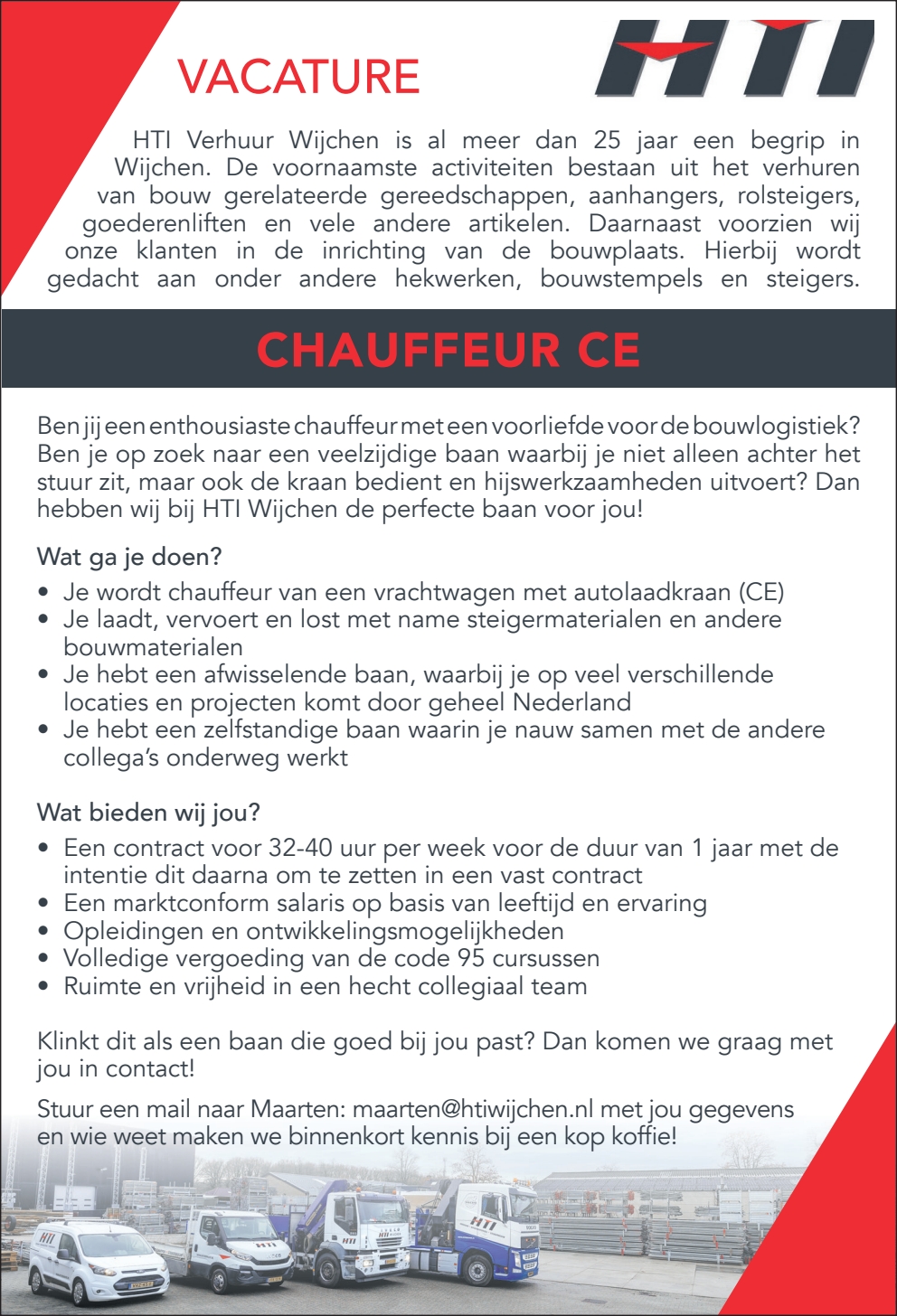 Afbeelding behorende bij de vacature Chauffeur